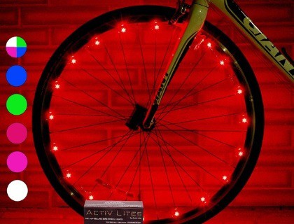 2 Activ Life LED Bike Wheel Lights Activ Life LED Bike Wheel Lights with Batteries Included! Visible from All Angles for Ultimate Safety & Style (1 Tire Pack)